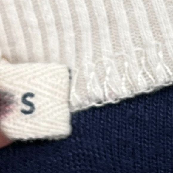 Marine Layer Women's Size Small Blue and White Sweater Triangle - Picture 6 of 12